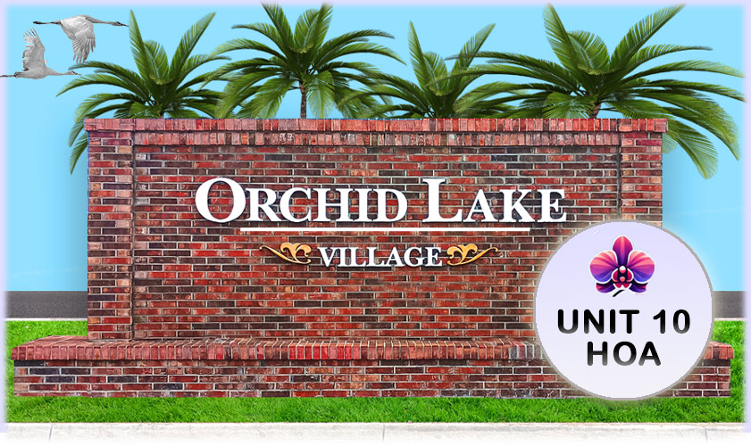 Orchid Lake Village Monument location on Regency Park Blvd in Port RicheyPort Richey